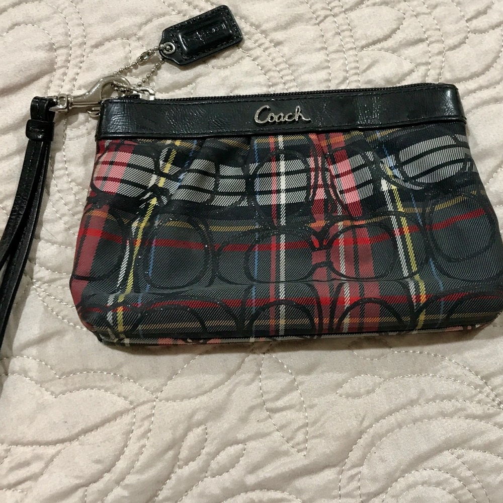 Coach Tartan Wristlet NWOT